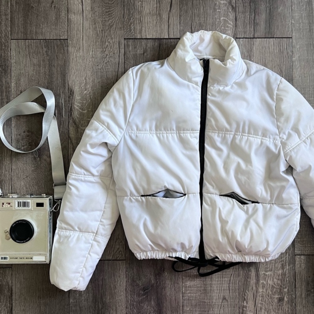 White Women's Puffer Jacket